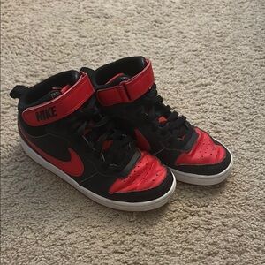 Nike Red and Black High-Top Sneakers